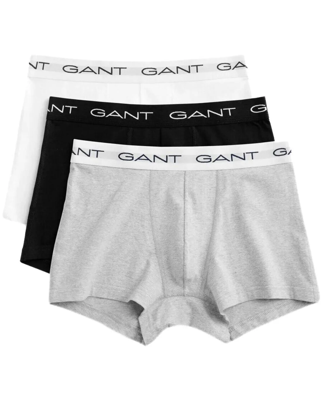3-Pack Classic Logo Boxer Trunks, Black/White/Grey - Image 3