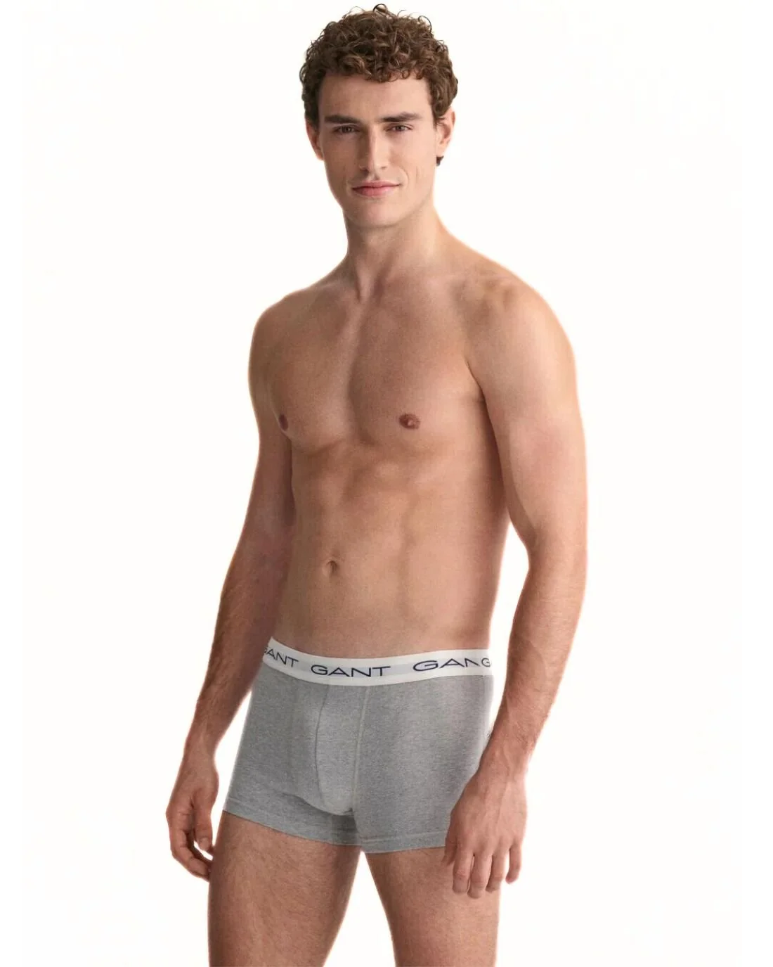 3-Pack Classic Logo Boxer Trunks, Black/White/Grey - Image 4