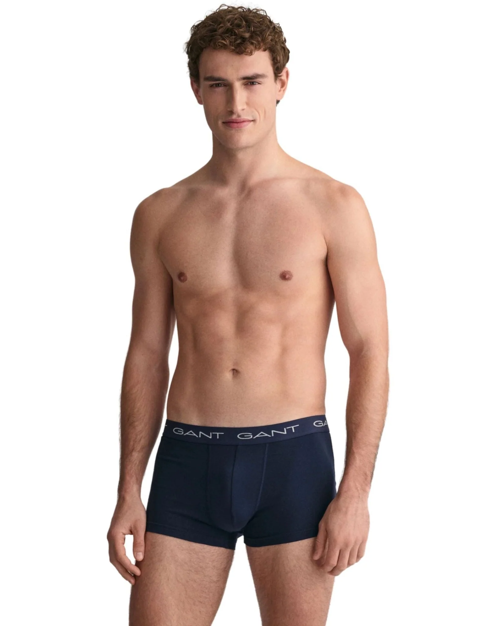3-Pack Classic Logo Boxer Trunks, Navy - Image 2