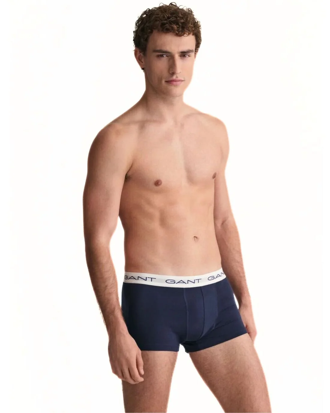 3-Pack Classic Logo Boxer Trunks, Red/White/Navy - Image 4