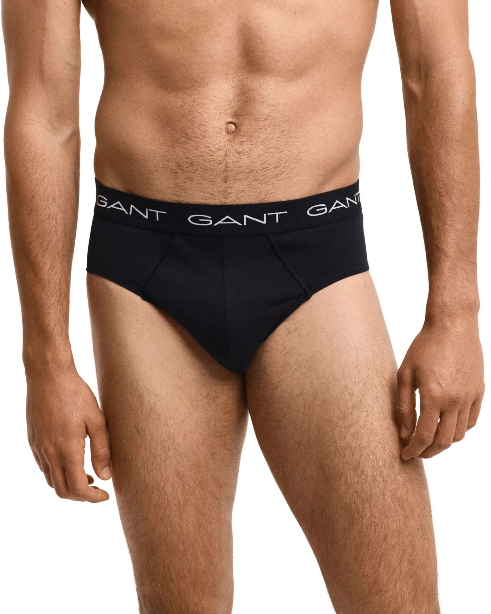 3-Pack Classic Logo Men's Briefs, Black - Image 2