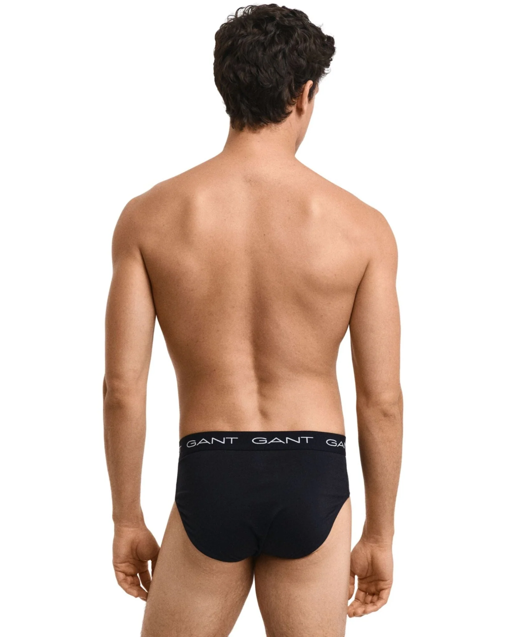 3-Pack Classic Logo Men's Briefs, Black - Image 3