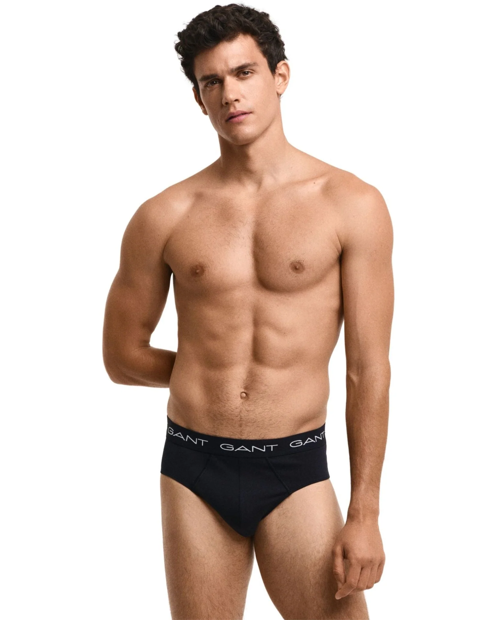 3-Pack Classic Logo Men's Briefs, Black - Image 4