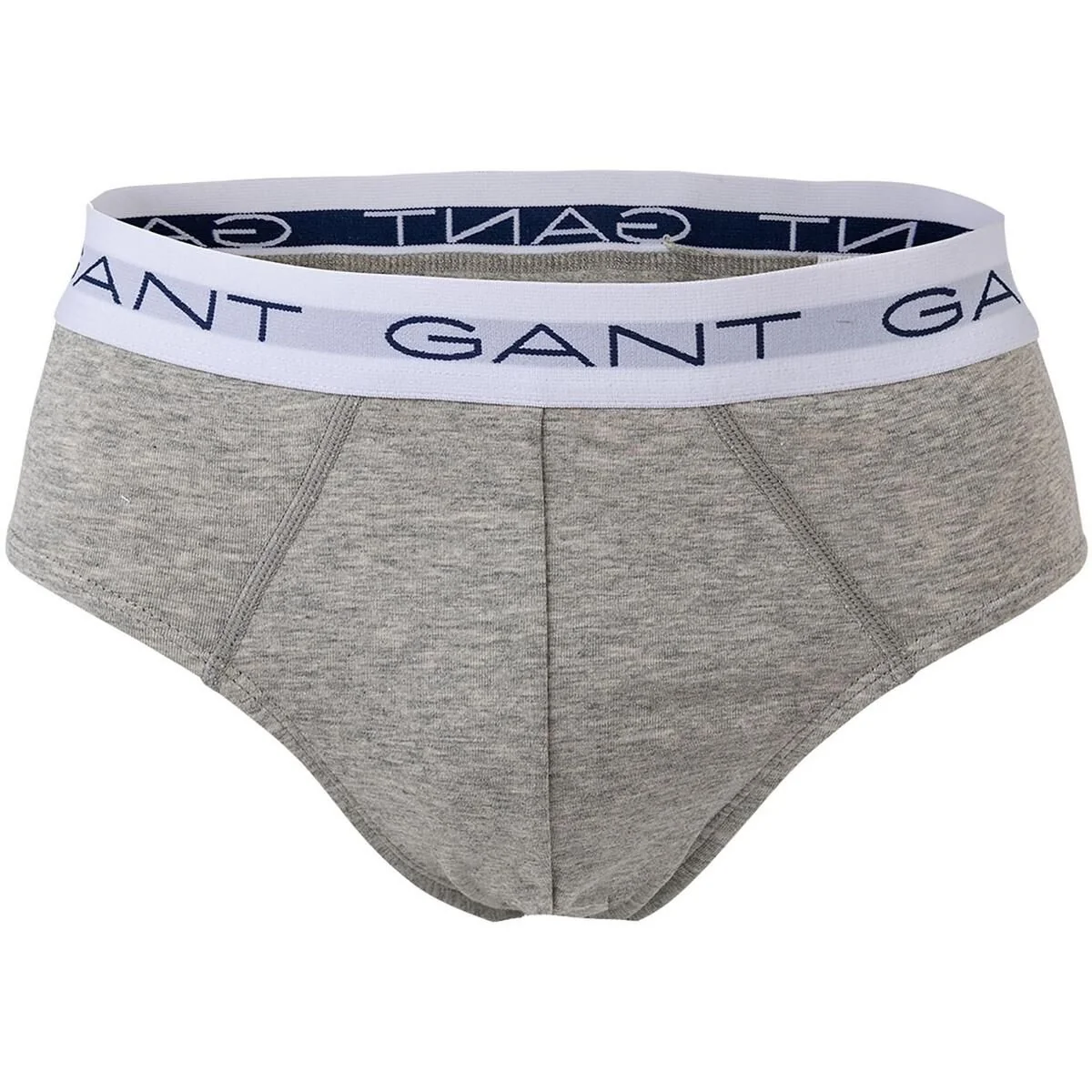 3-Pack Classic Logo Men's Briefs, Black/White/Grey - Image 3