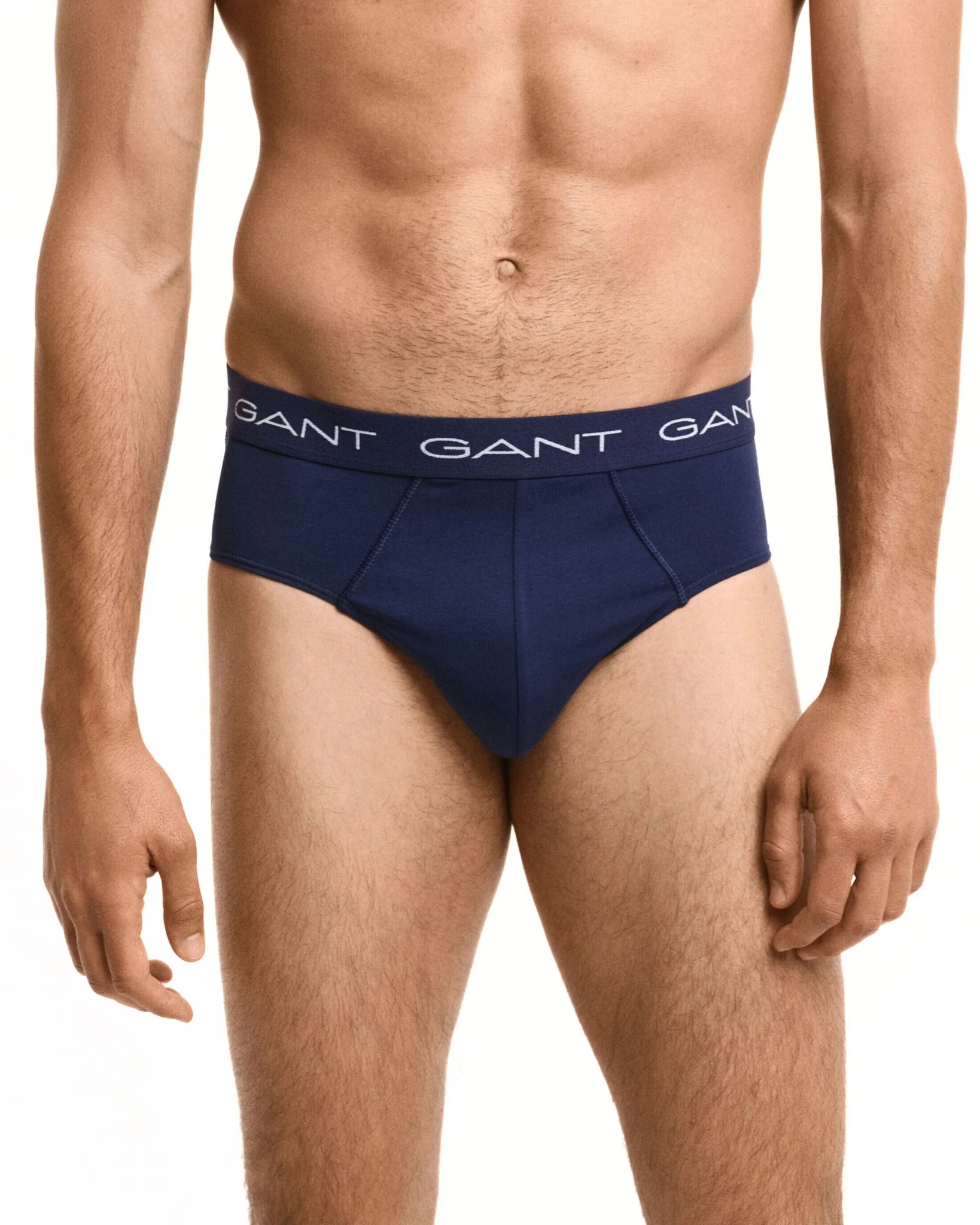 3-Pack Classic Logo Men's Briefs, Navy - Image 2