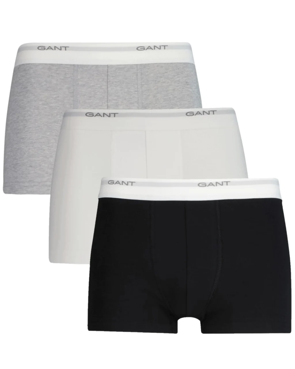 3-Pack Core Logo Boxer Trunks, Black/White/Grey - Image 6