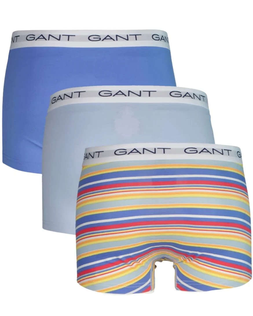 3-Pack Stripe Print Boxer Trunks, Perfect Blue - Image 3