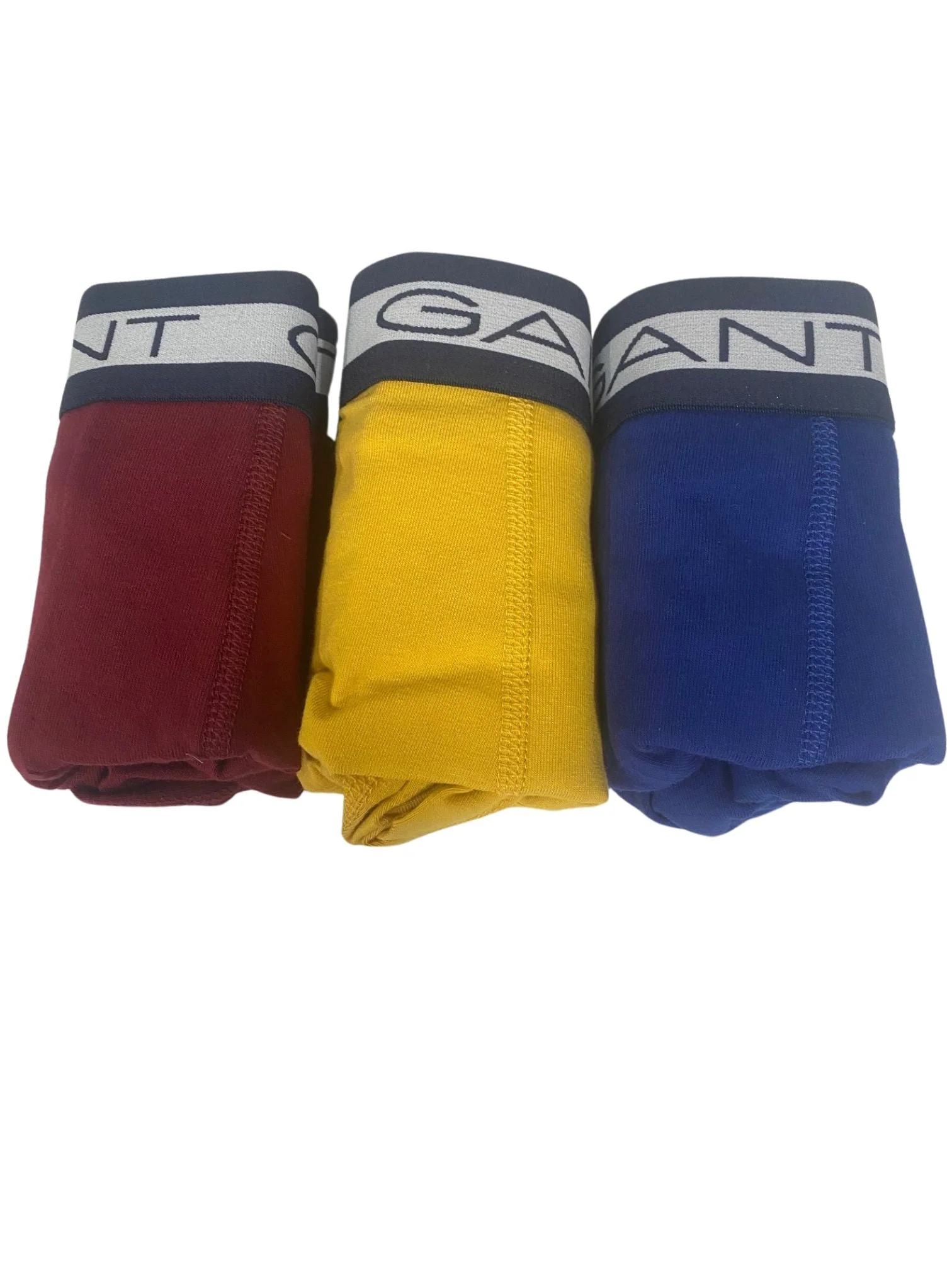 3-Pack Striped Waistband Boxer Trunks, Burgundy/Yellow/Blue - Image 8