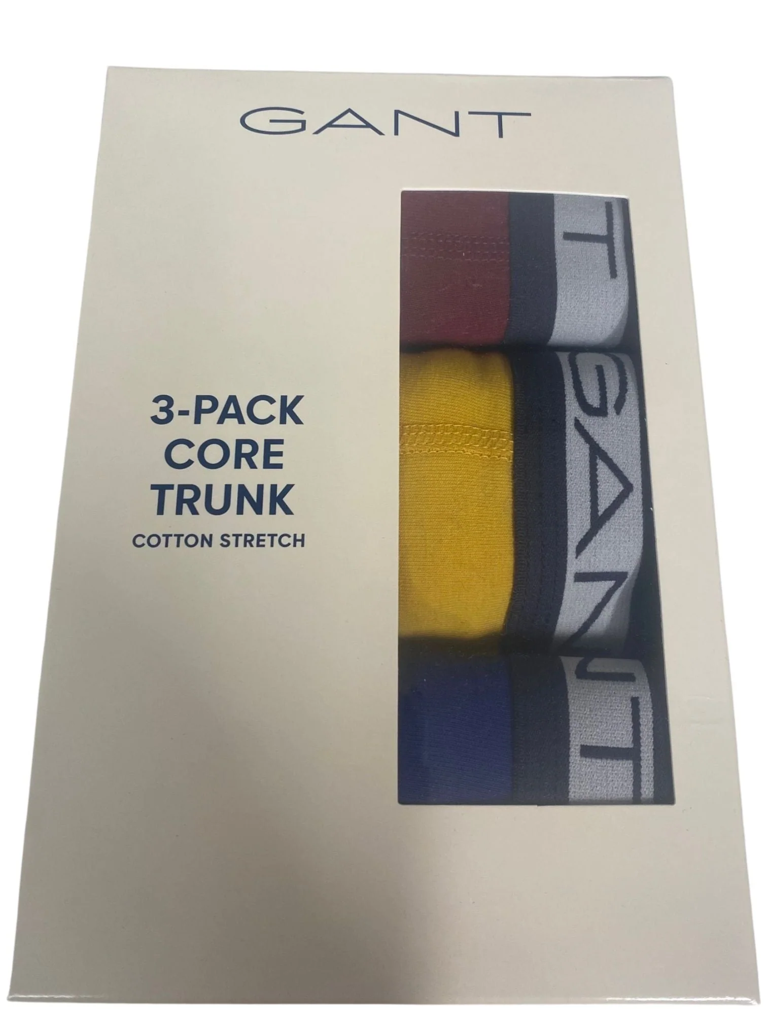 3-Pack Striped Waistband Boxer Trunks, Burgundy/Yellow/Blue - Image 9