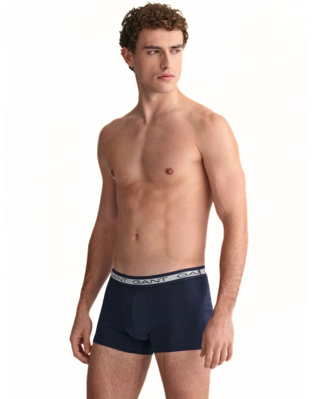 3-Pack Striped Waistband Boxer Trunks, Navy - Image 6