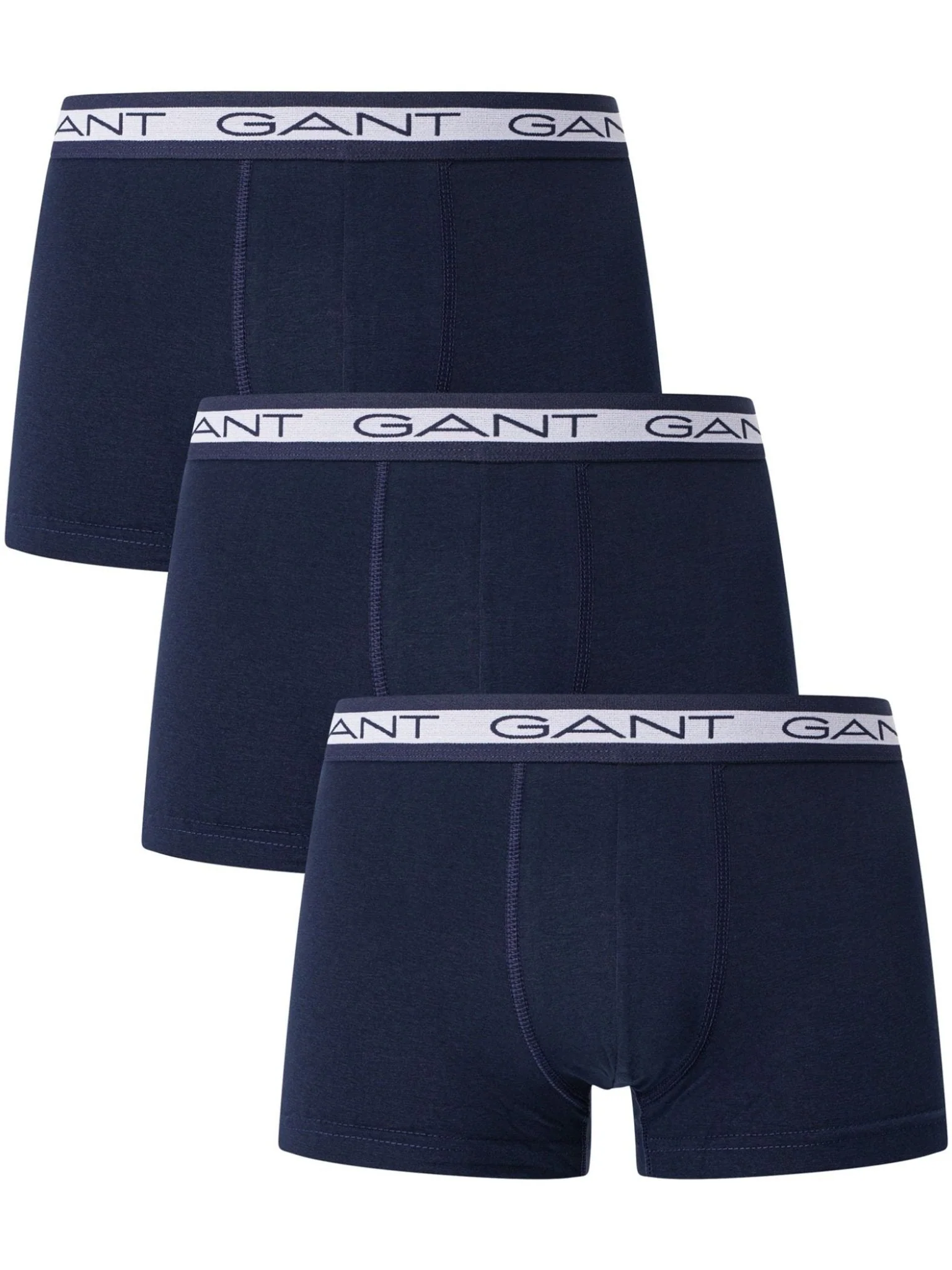 3-Pack Striped Waistband Boxer Trunks, Navy - Image 7