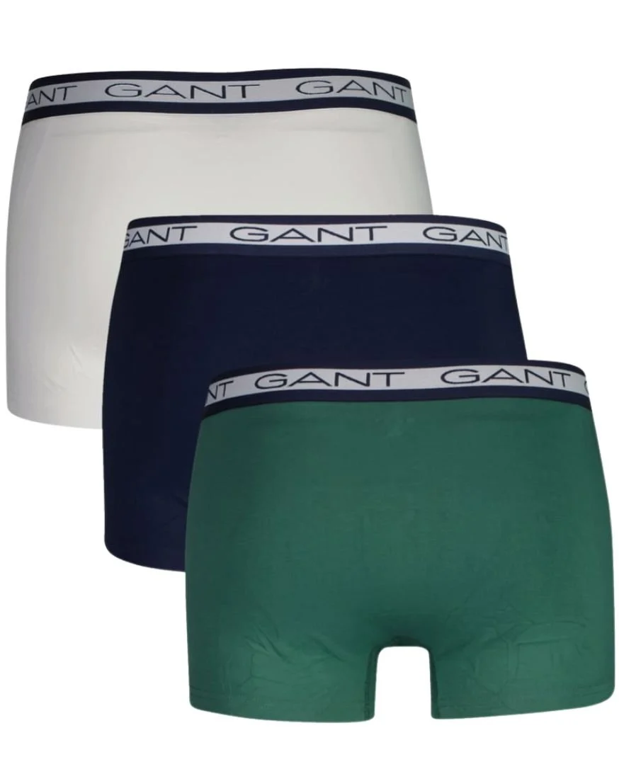 3-Pack Striped Waistband Boxer Trunks, Navy/White/Green - Image 2