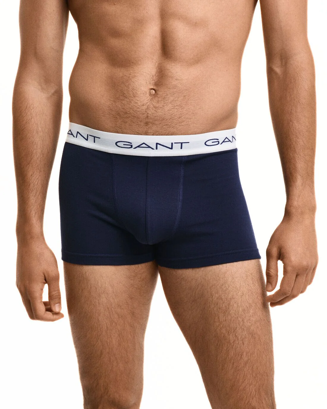 5-Pack White Waistband Boxer Trunks, Red/White/Navy/Blue/Black - Image 3