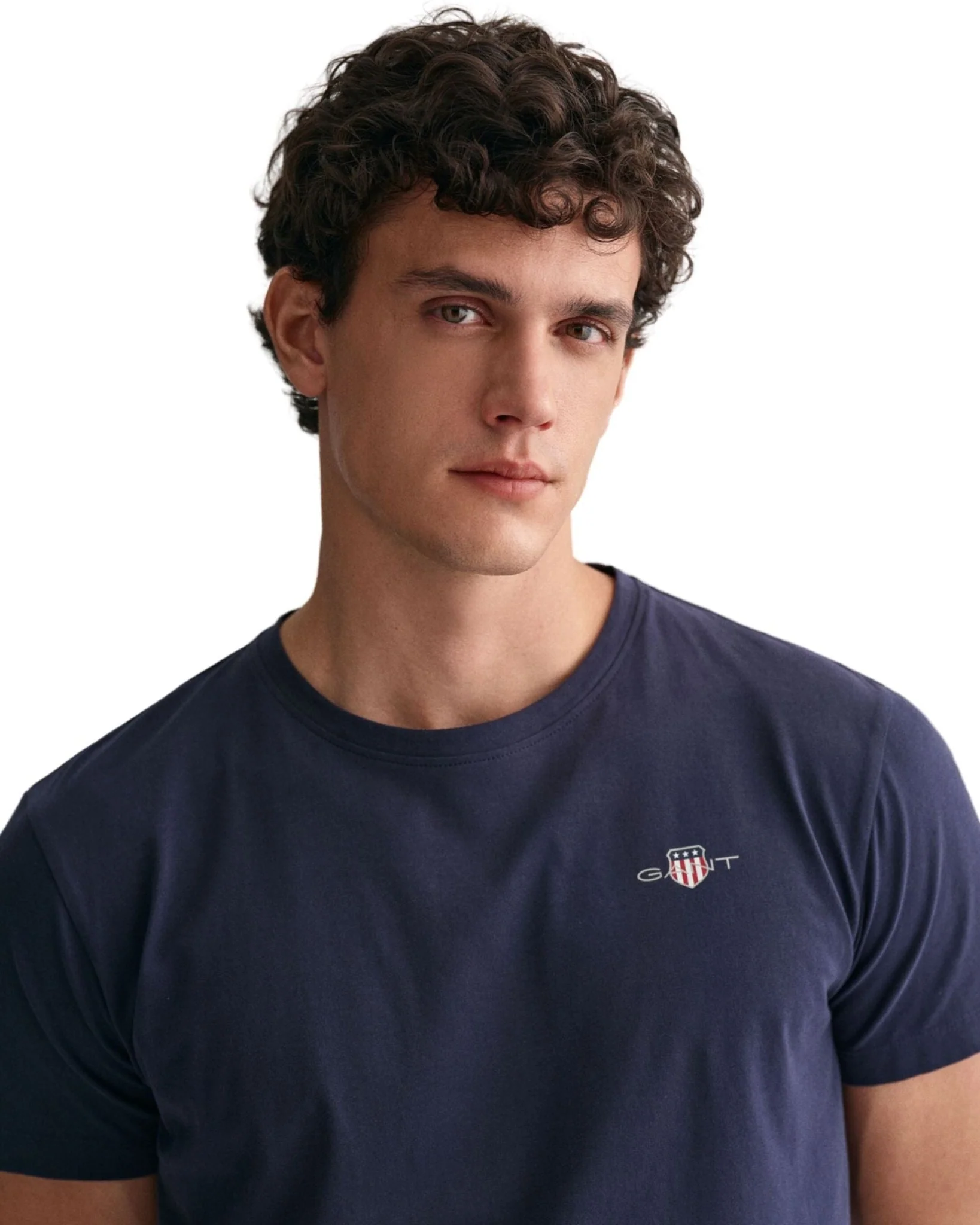 Shield Logo Jersey Pyjama T-Shirt, Navy - Image 3