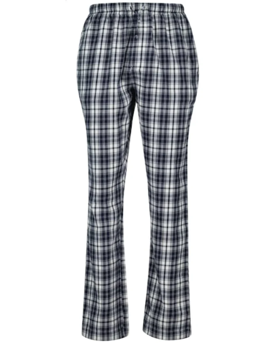 Plaid Check Flannel Pyjamas Gift Set, Evening Blue - Image 4