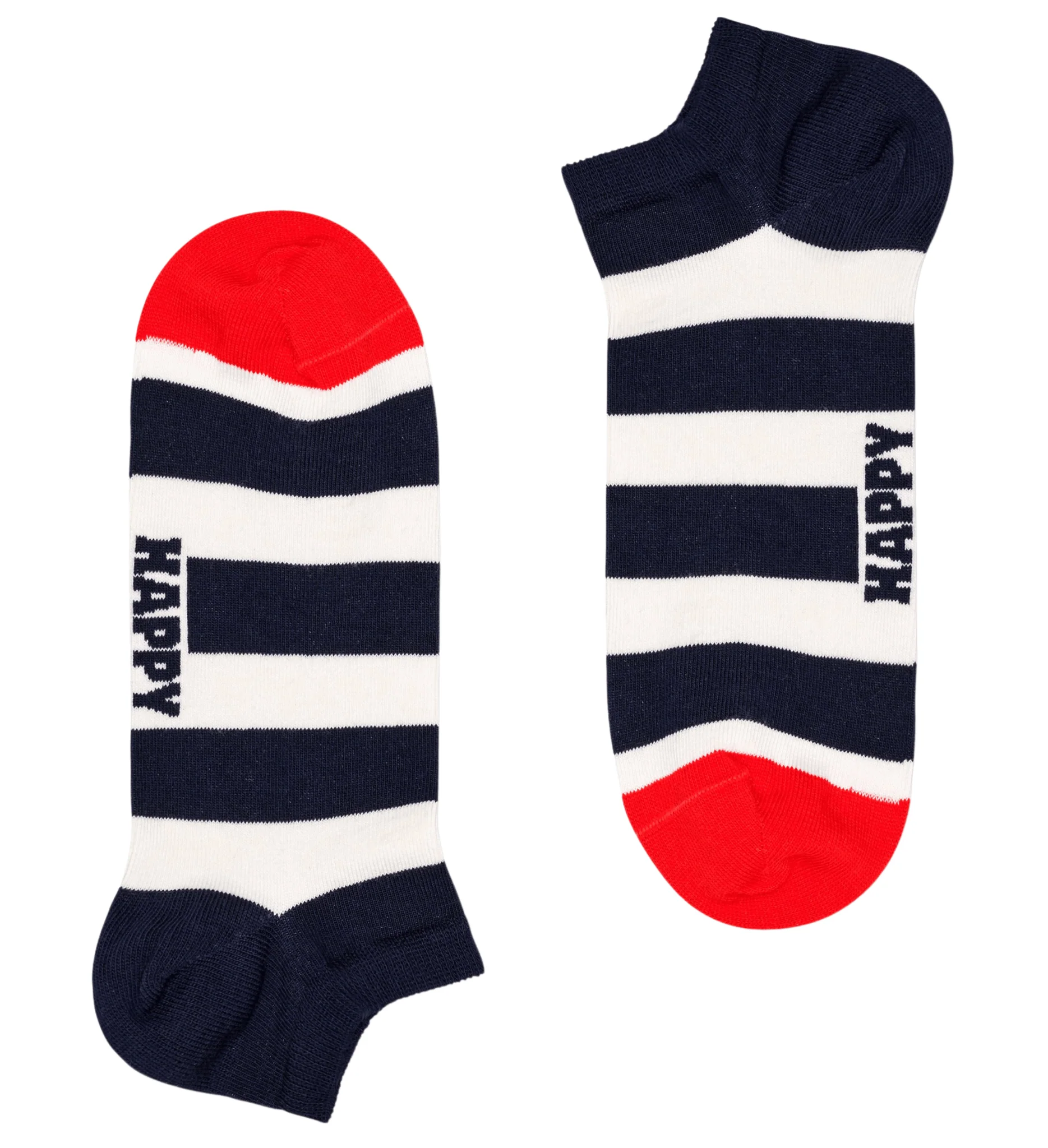 2-pack Big Dot Stripe Low Socks, Navy/White - Image 3