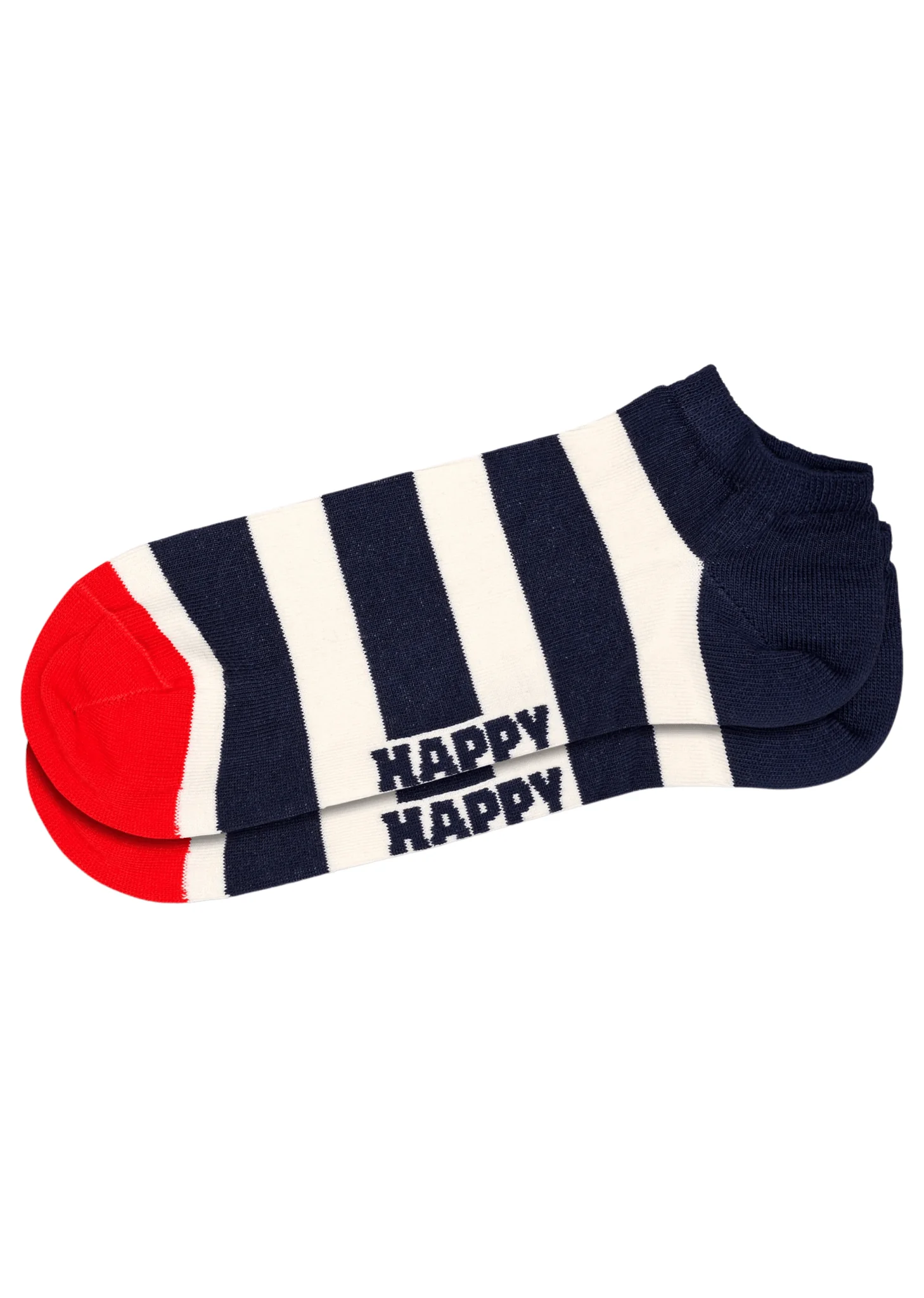 2-pack Big Dot Stripe Low Socks, Navy/White - Image 4