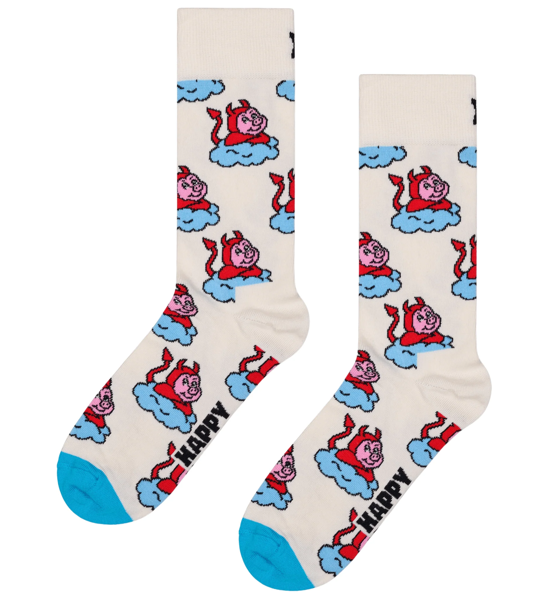 2-Pack Good Pig Bad Pig Socks Gift Box, White - Image 4