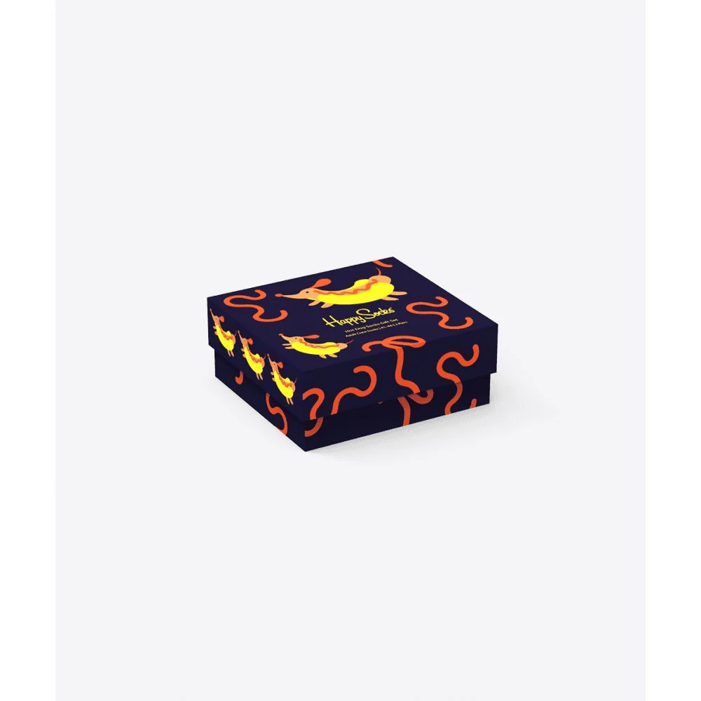 2-Pack Hot Dog Socks Gift Box, Black/Blue - Image 3