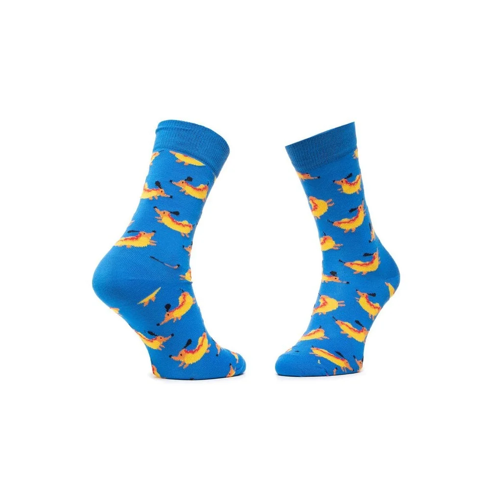 2-Pack Hot Dog Socks Gift Box, Black/Blue - Image 4