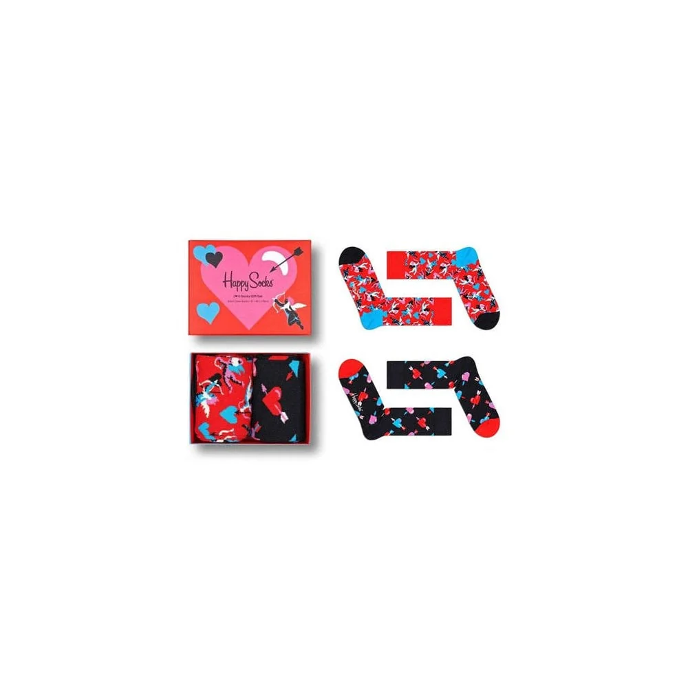 2-Pack I Love You Socks Gift Box, Red/Black - Image 6
