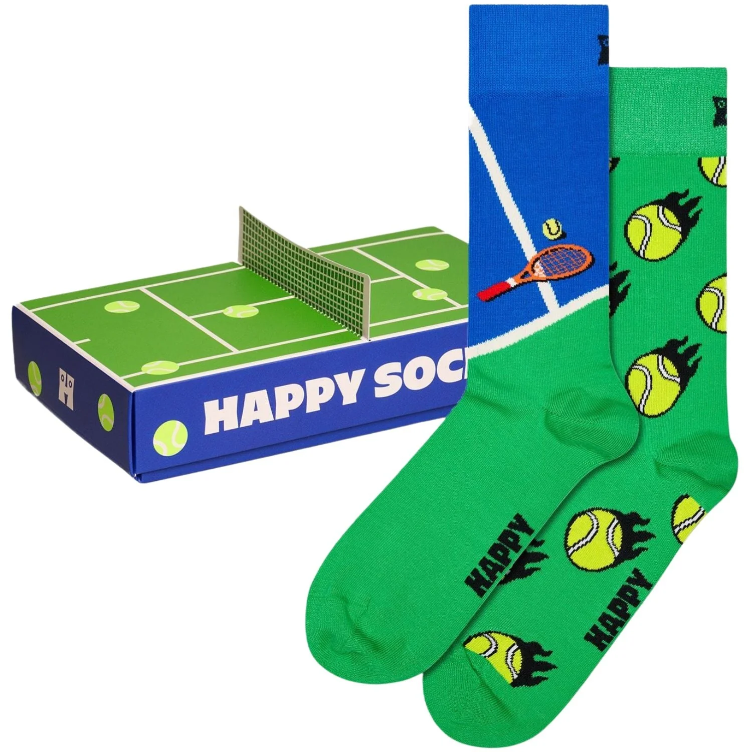2-Pack Tennis Socks Gift Set, Green/blue - Image 2