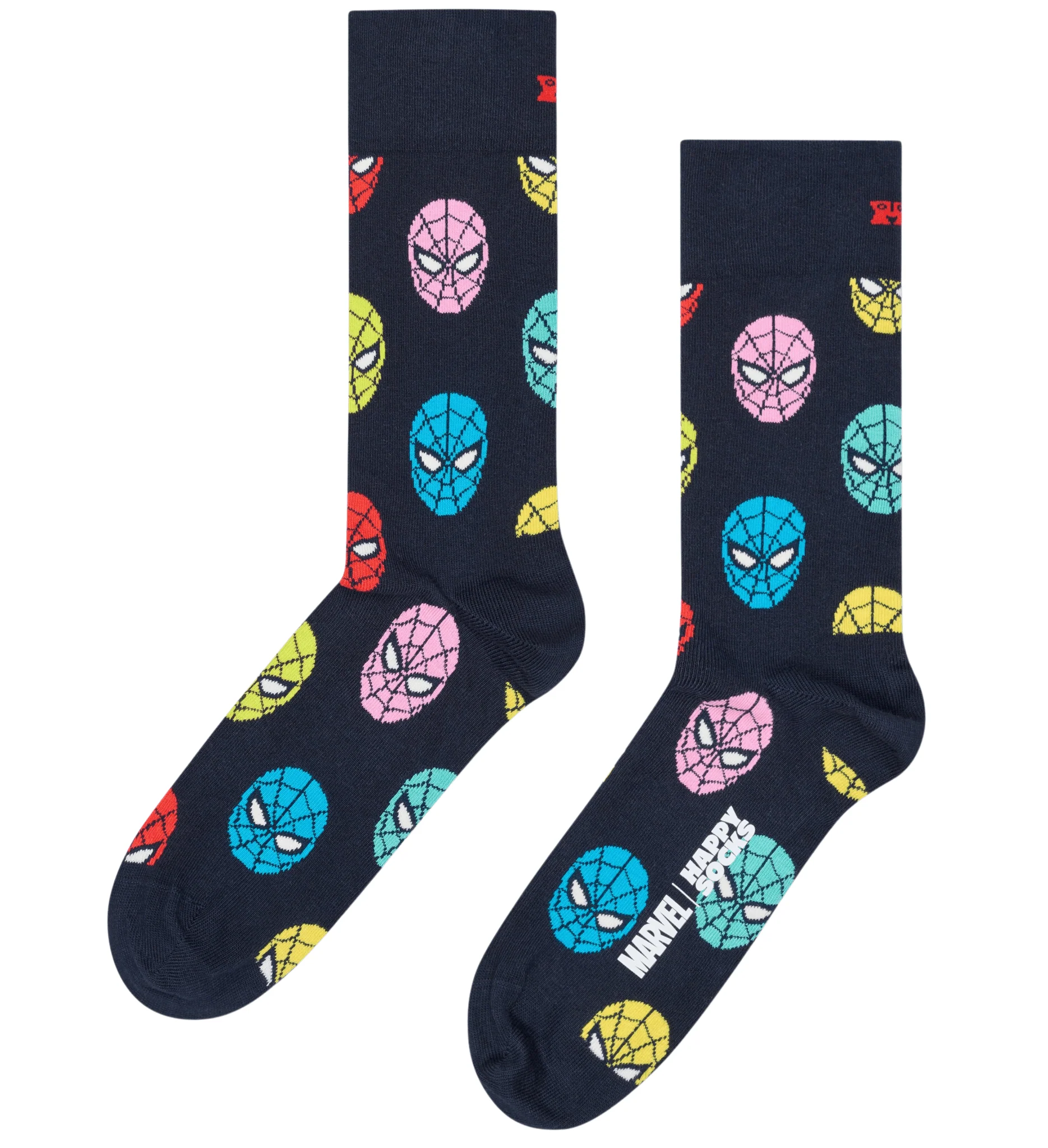 3-Pack Marvel Spiderman Socks Gift Box, Red/Yellow/Navy - Image 3