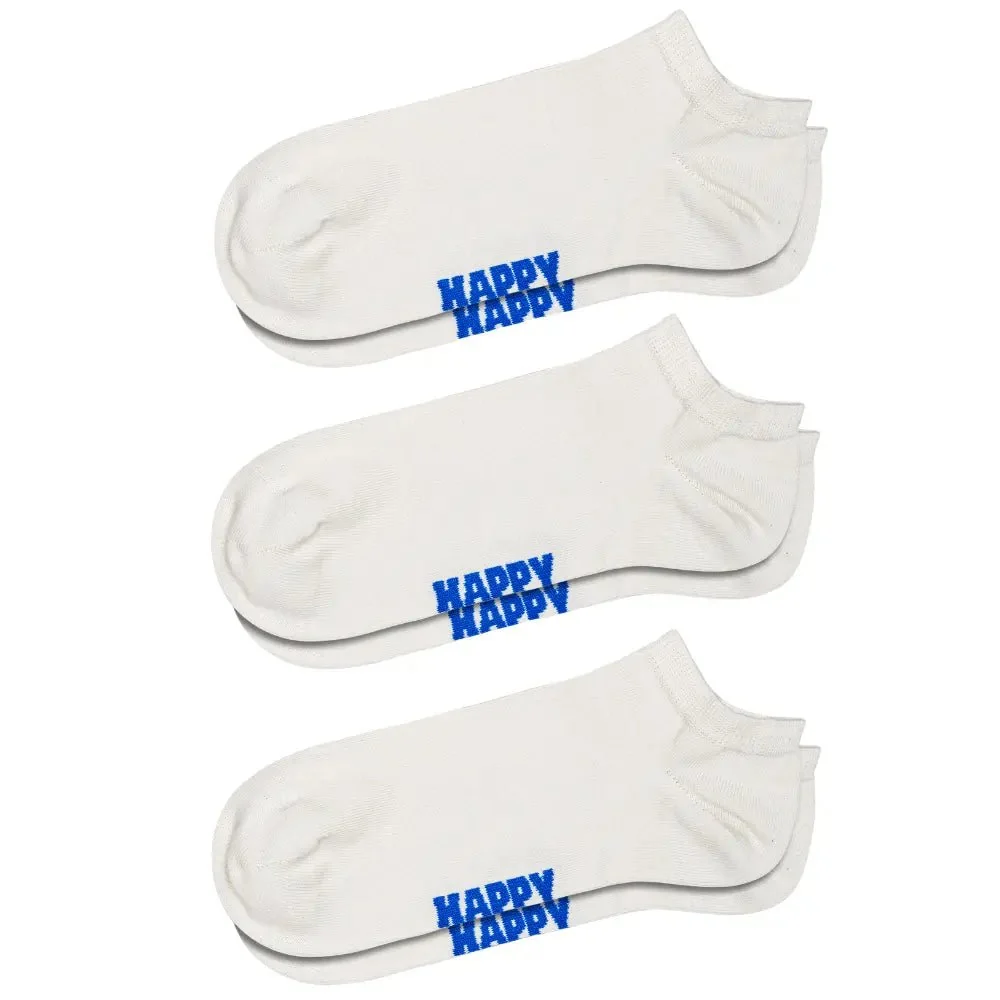 3-Pack Solid Low Socks White