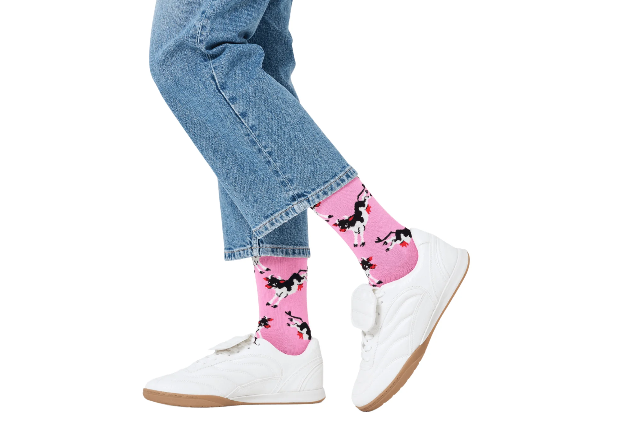 Cow Socks, Pink - Image 2