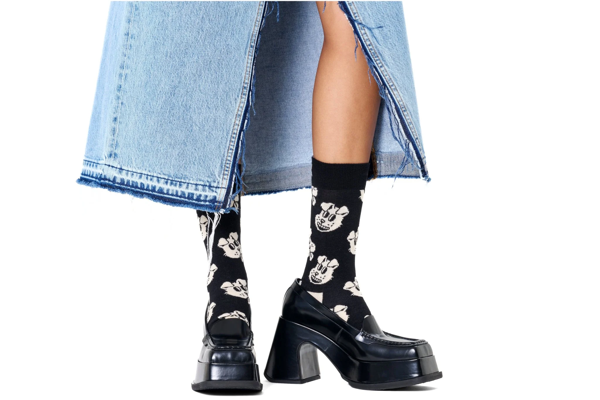 Doggo Socks, Black/cream - Image 3