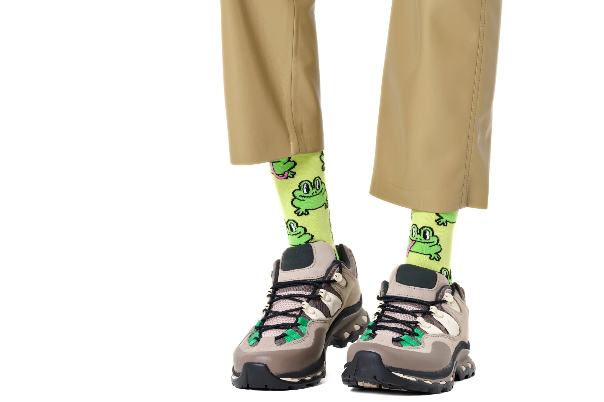 Frog Socks, Green - Image 2