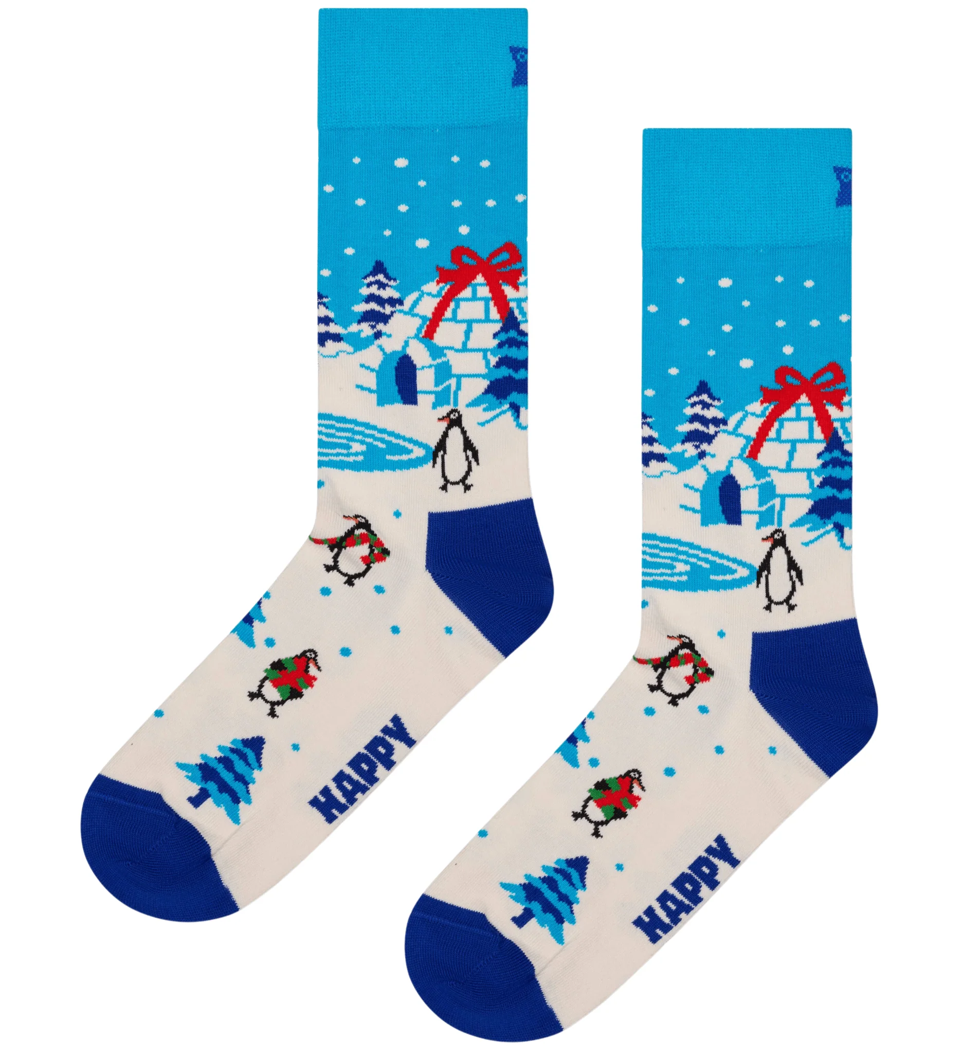 Penguins & Igloos Socks, Blue