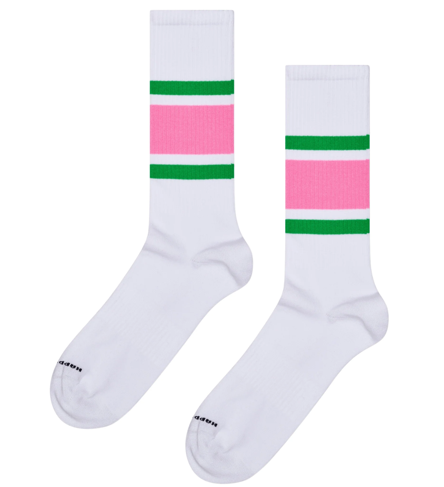 Simple Stripe Sneaker Sock, White