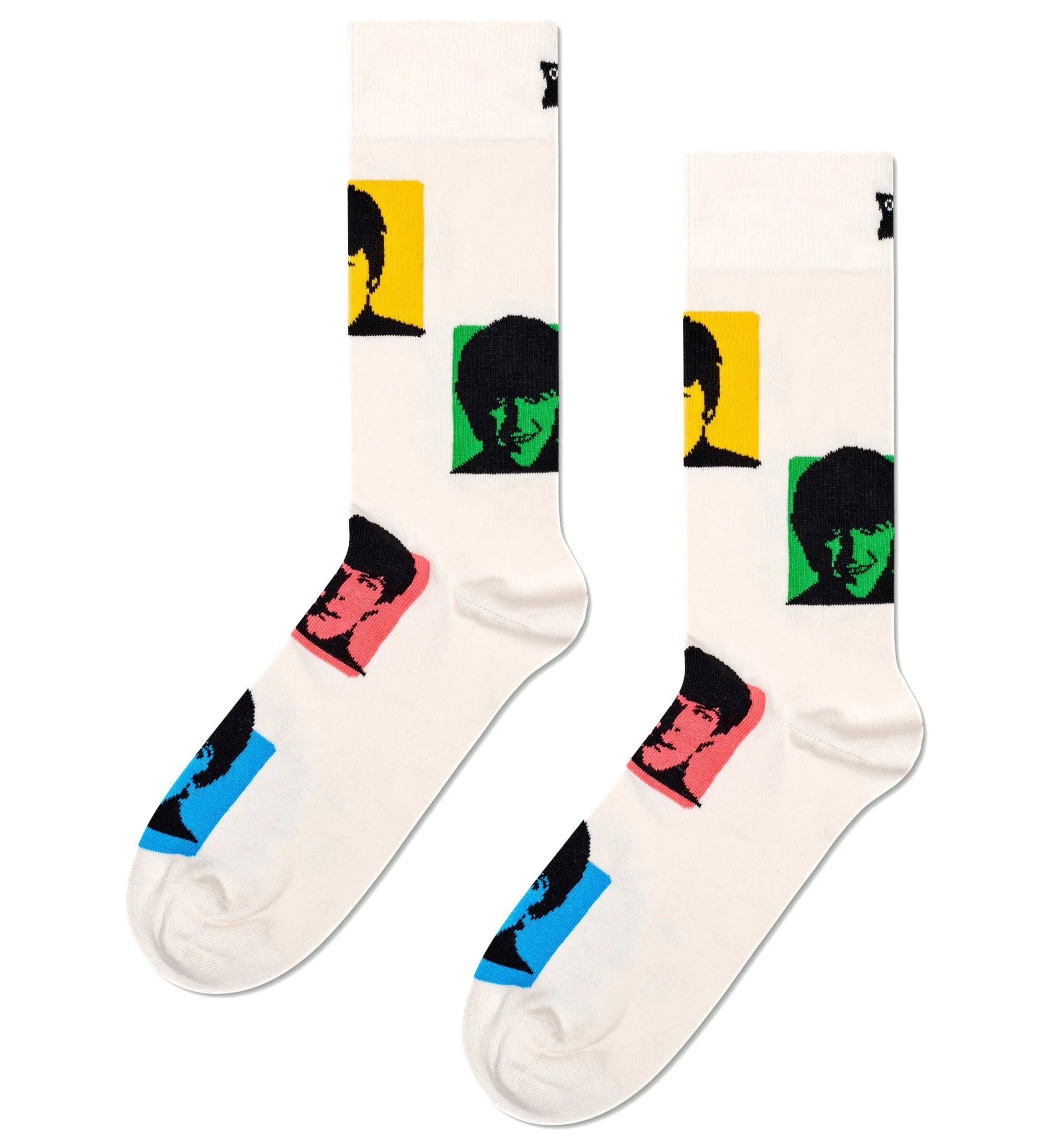 The Beatles Silhouettes Socks, White