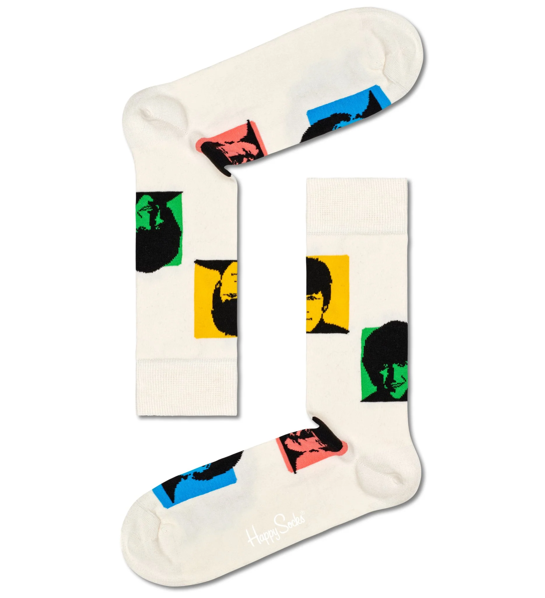 The Beatles Silhouettes Socks, White - Image 2
