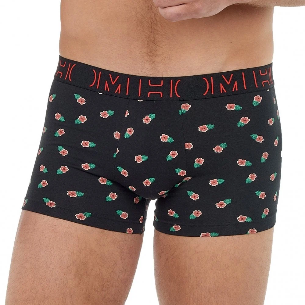 3-Pack Hibiscus Print Boxer Trunks, Black/Red - Image 2