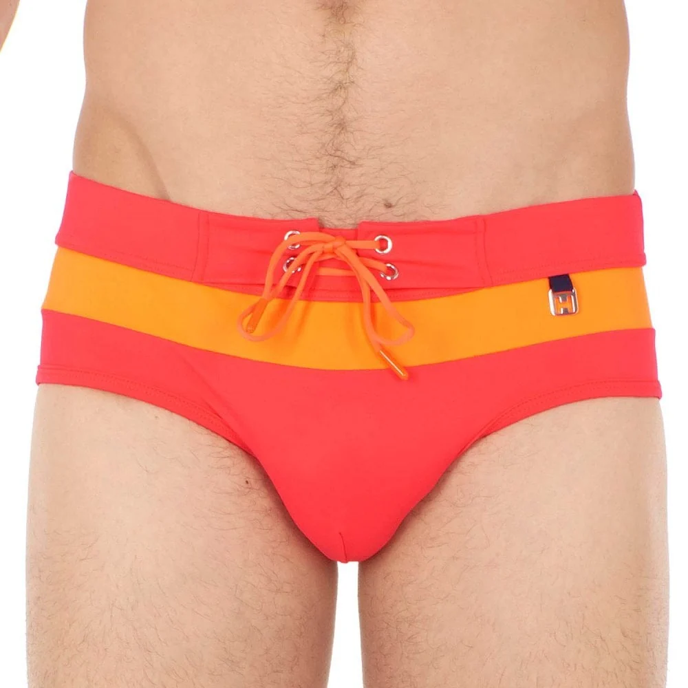 Barbado Swim Midi Briefs, Red - Image 2