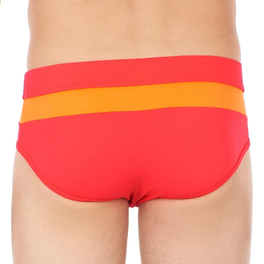 Barbado Swim Midi Briefs, Red - Image 3