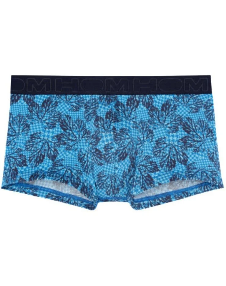 Douro Leaves Print Boxer Trunk, Blue