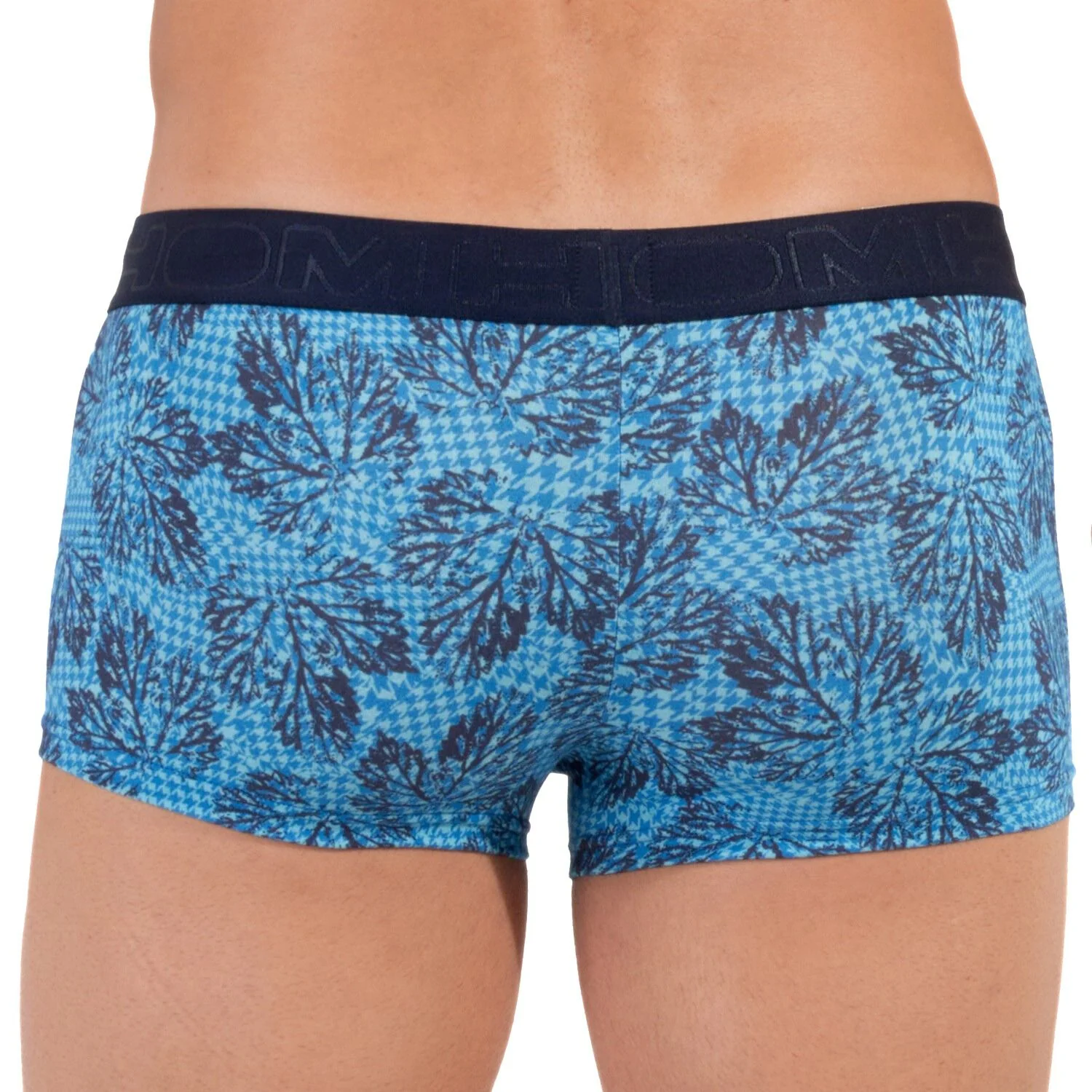 Douro Leaves Print Boxer Trunk, Blue - Image 3