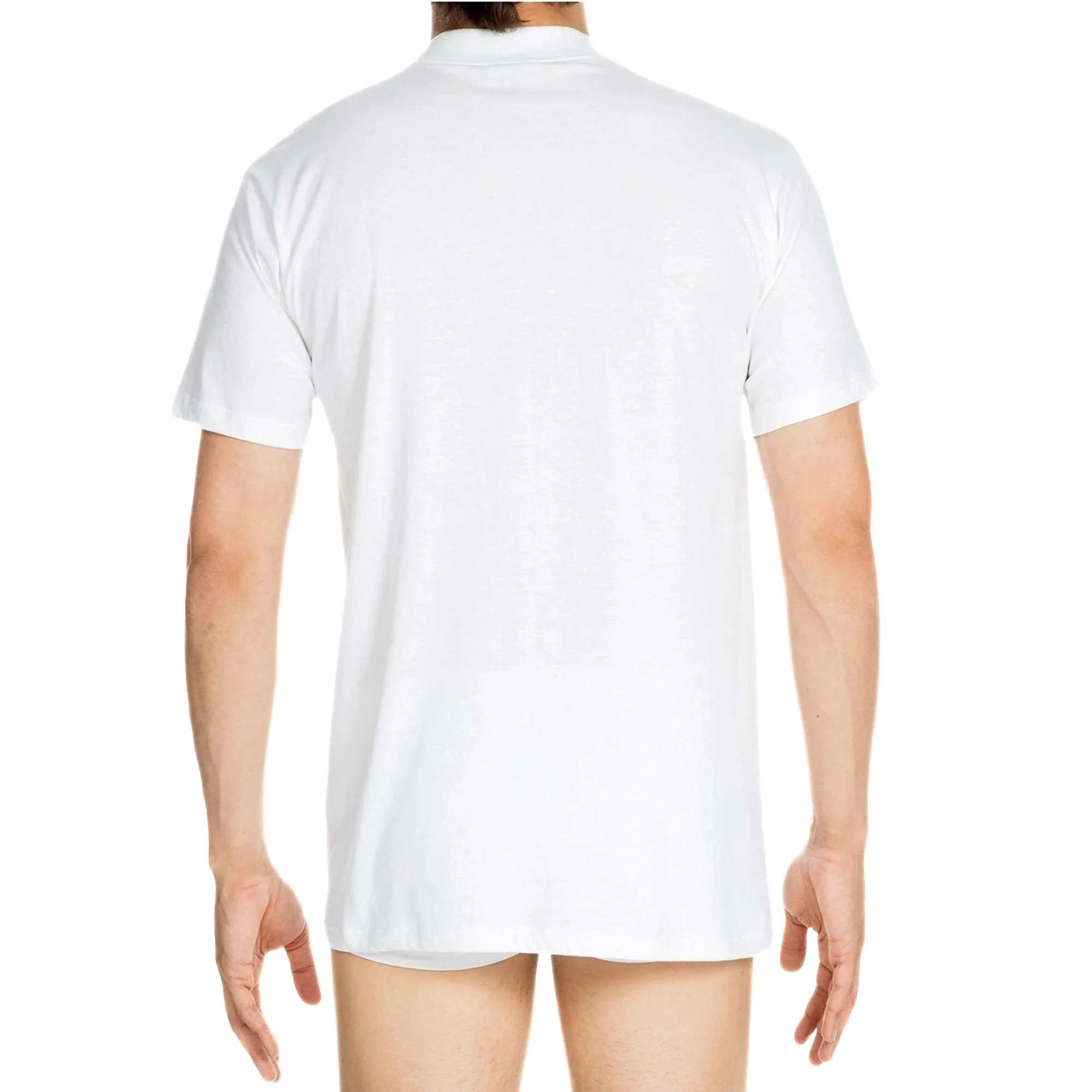Harro Mercerised Cotton Crew-Neck T-Shirt, White - Image 3