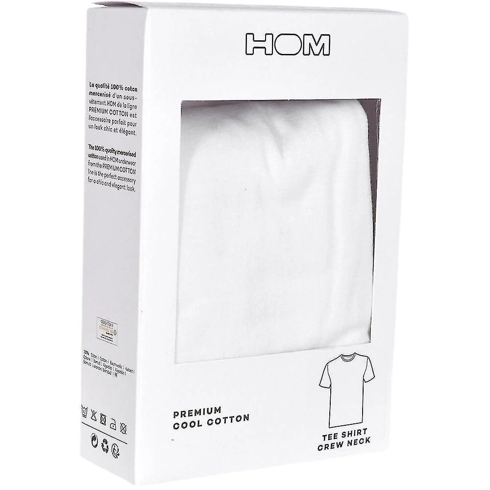 Harro Mercerised Cotton Crew-Neck T-Shirt, White - Image 4