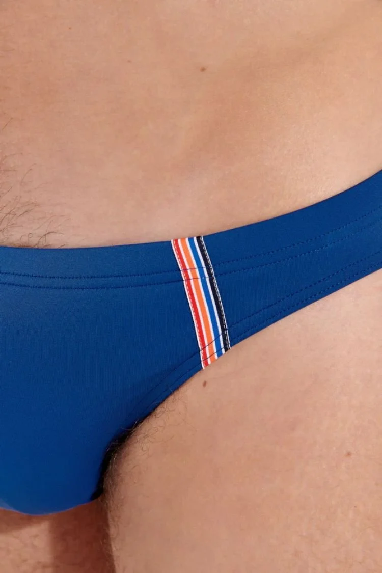 Nautical Cup Swim Micro Briefs, Navy - Image 2