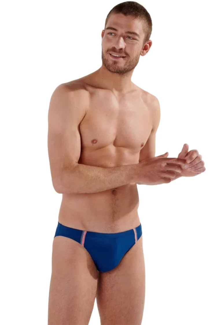 Nautical Cup Swim Micro Briefs, Navy - Image 3
