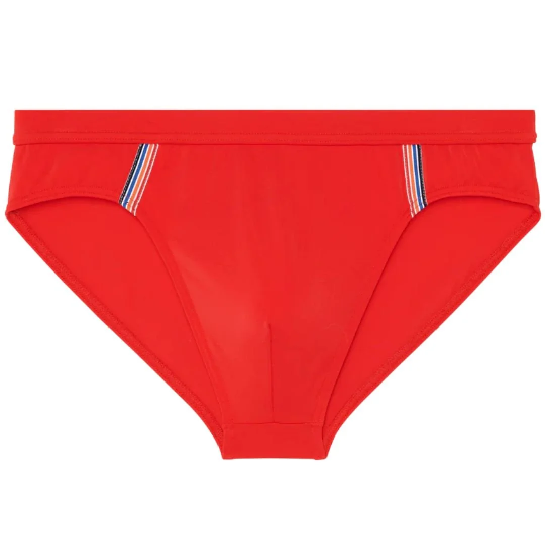 Nautical Cup Swim Mini Briefs, Red