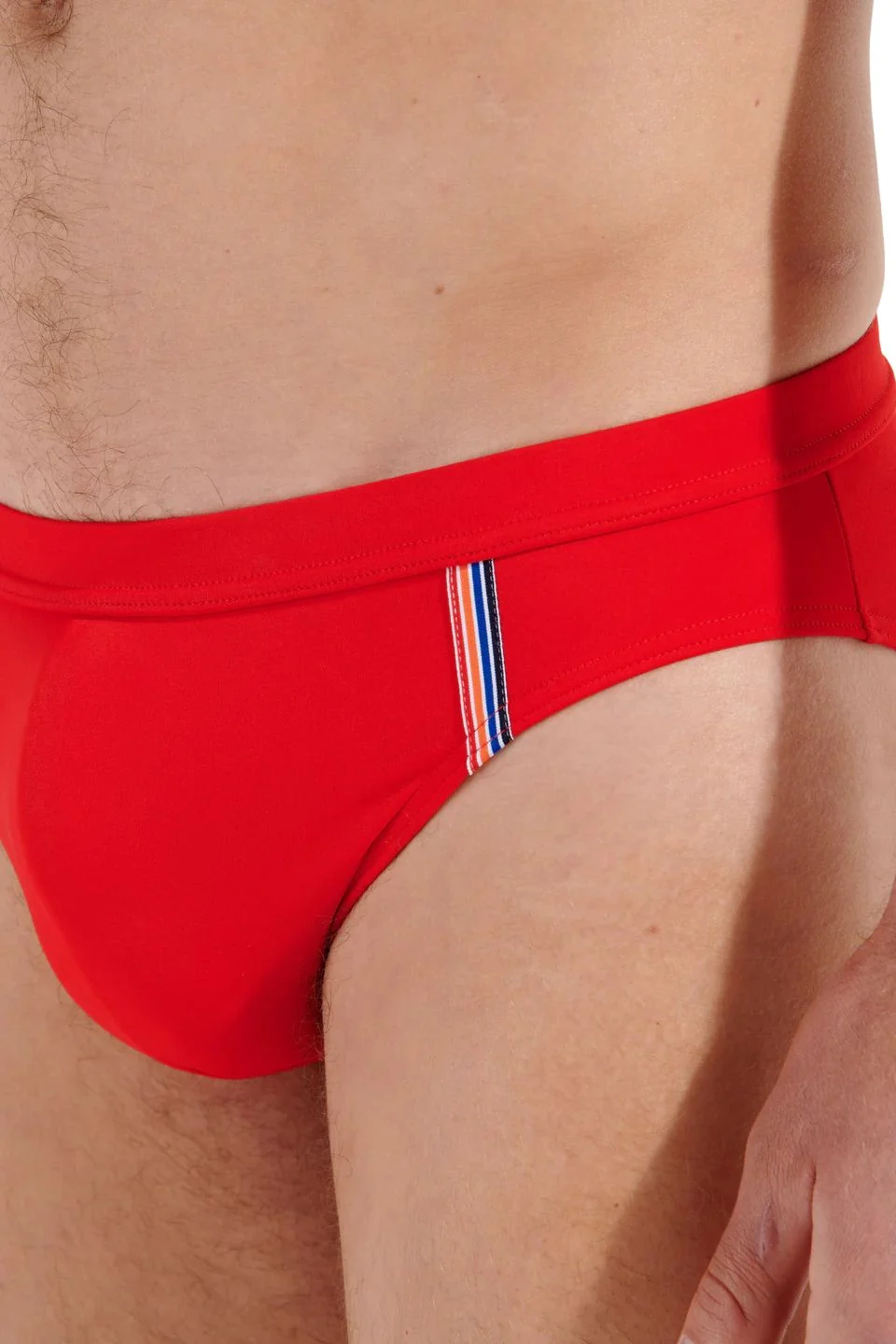 Nautical Cup Swim Mini Briefs, Red - Image 2