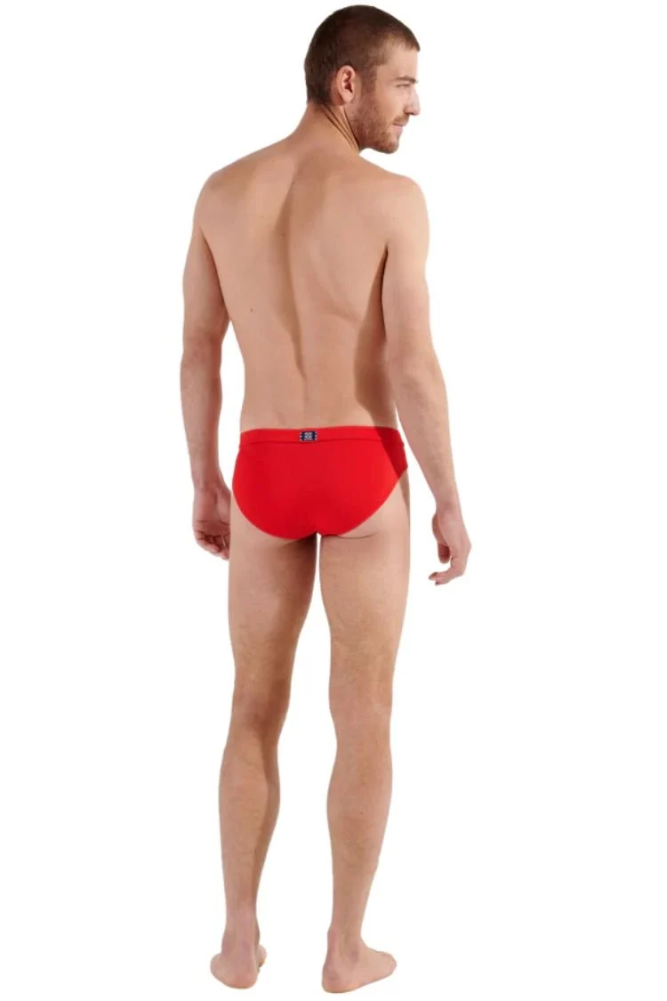 Nautical Cup Swim Mini Briefs, Red - Image 4