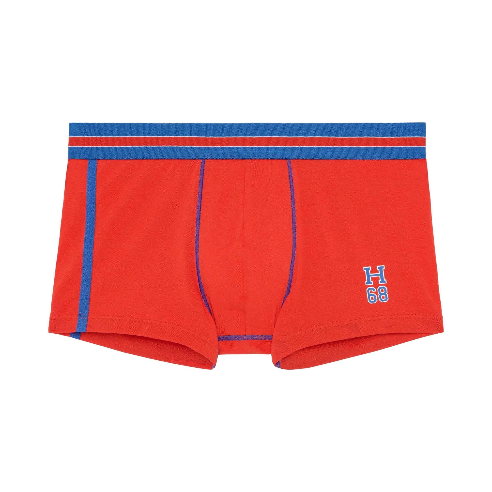 Run Sports Contrast Boxer Trunk, Red/blue
