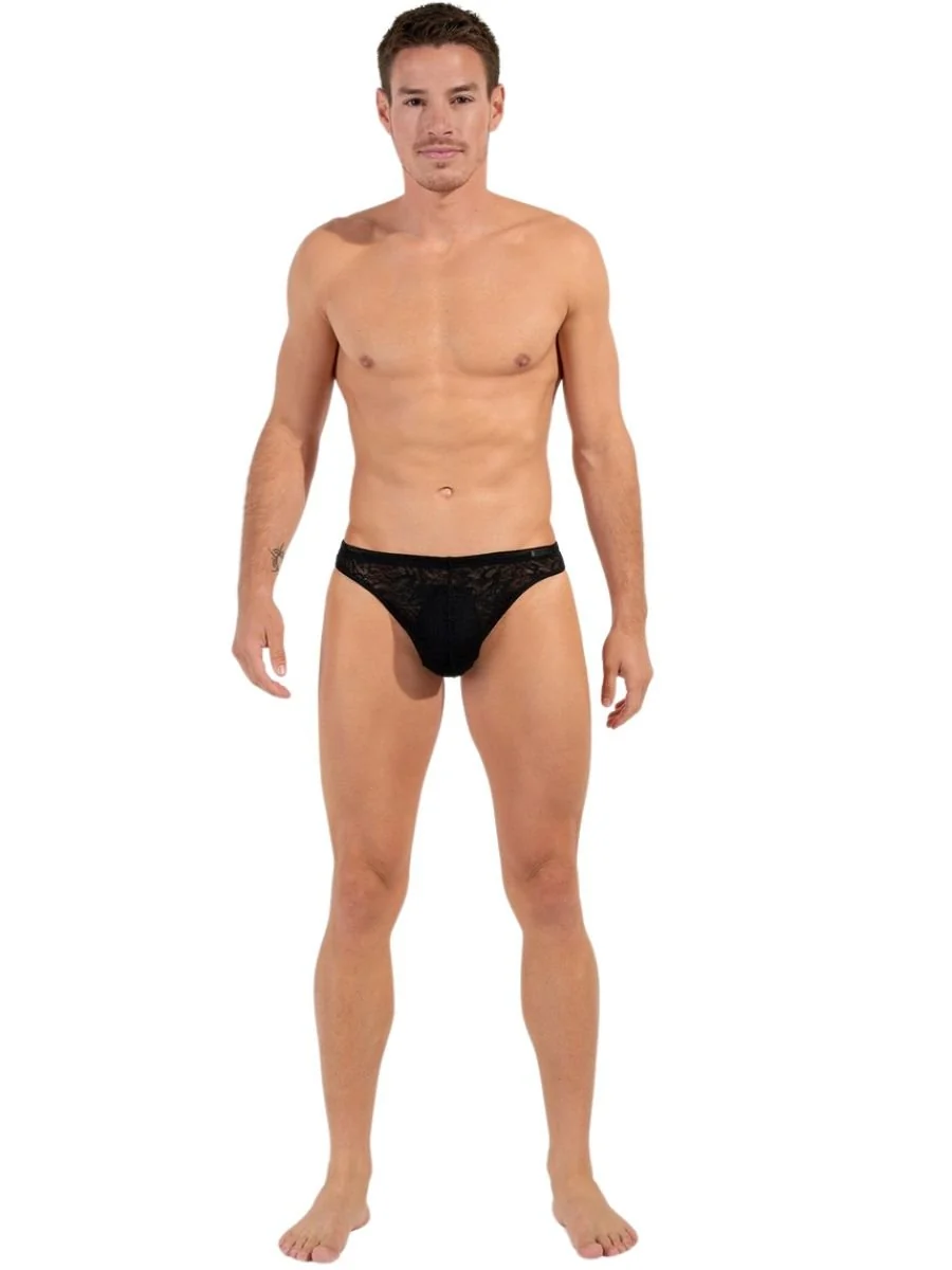 Temptation Free Cut Lace G-String, Black - Image 5