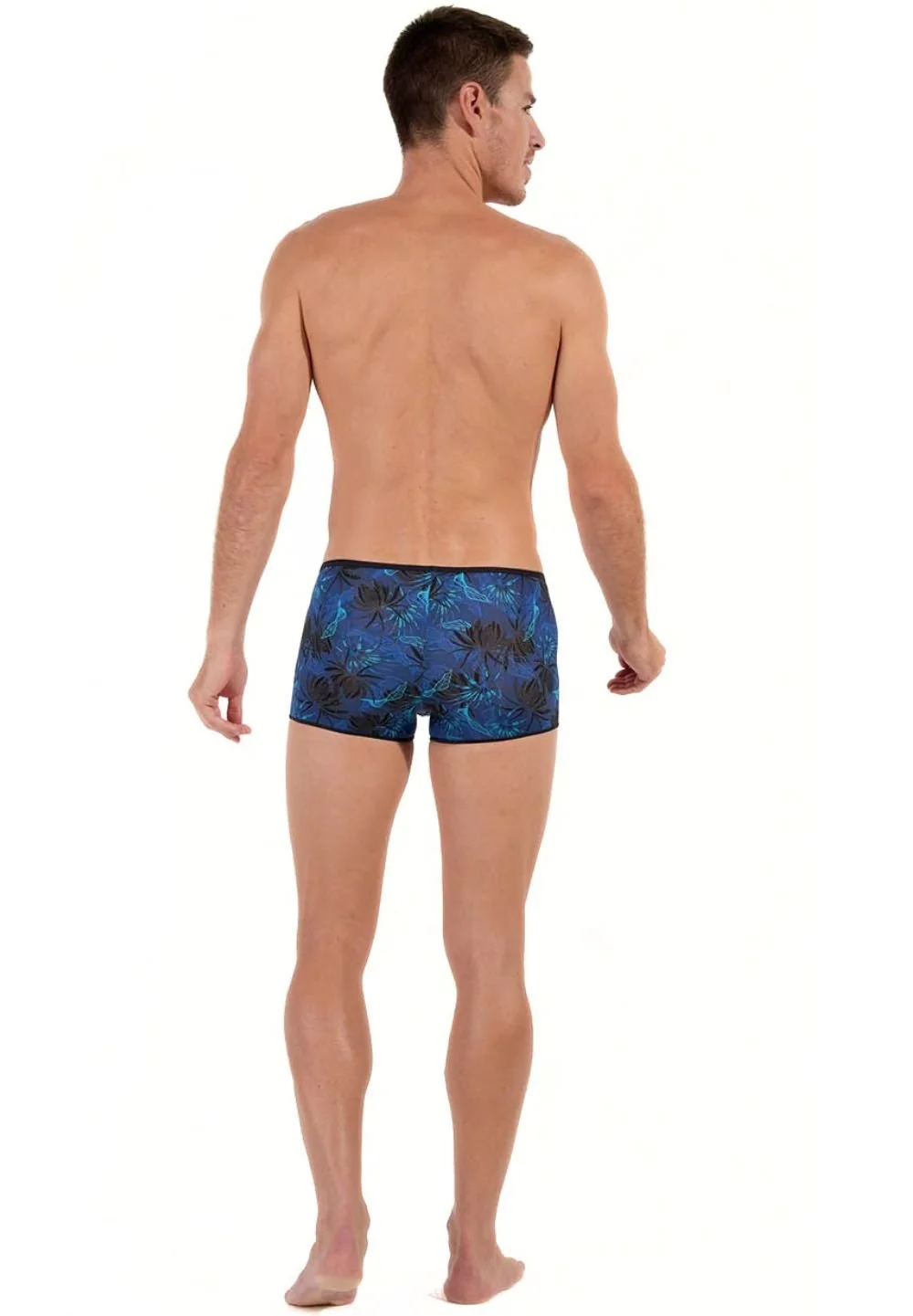 Temptation Palay Flowers Boxer Trunk, Blue - Image 4
